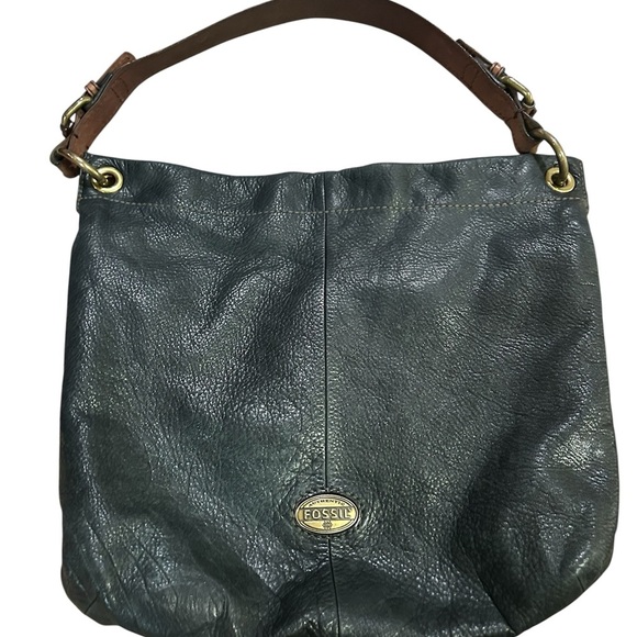 Fossil Black Hobo Bag with Gold Hardware - Picture 1 of 6